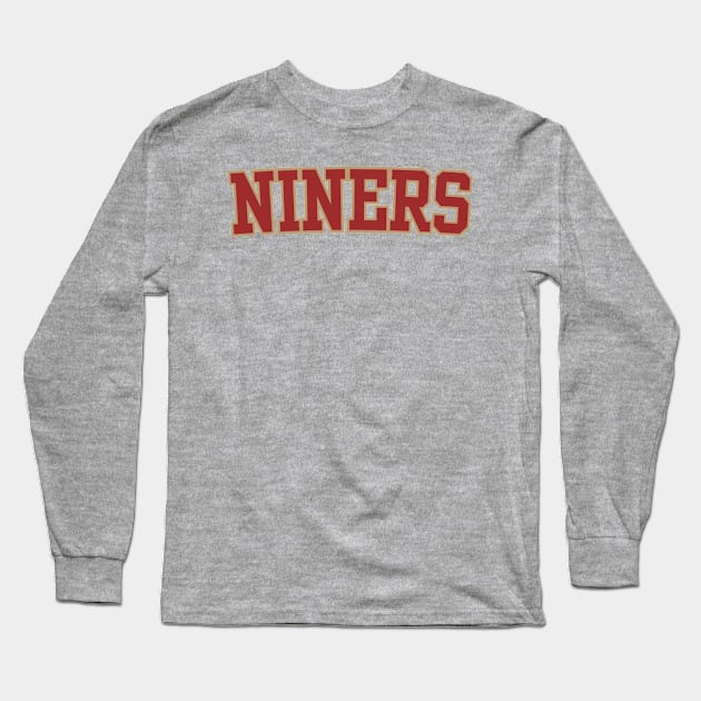 Vintage San Francisco 49ers Football Crewneck Long Sleeve T-Shirt by Helen Morgan